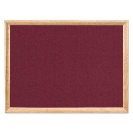 United Visual Products Decor Wood Combo Board, 36"x24", Cherry/White Porcelain & Pearl UV702DEFAB-CHERRY-WHTPORC-PEARL